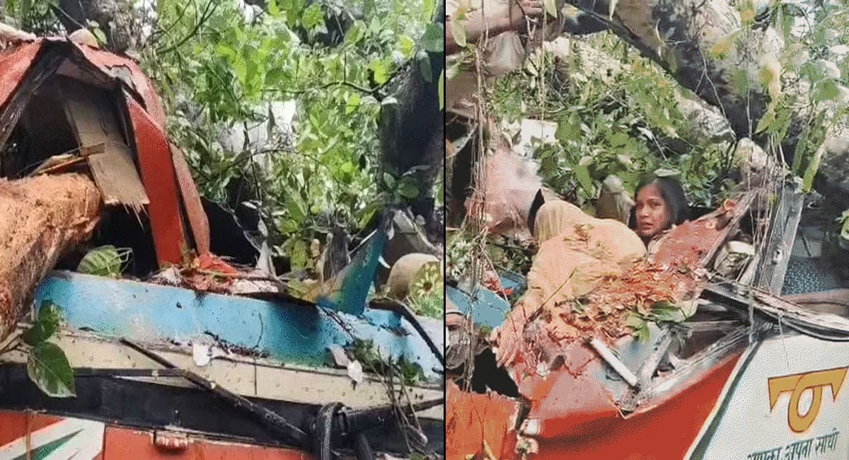 UP के बाराबंकी में रोडवेज बस पर गिरा पेड़, 5 की मौत, एक घायल