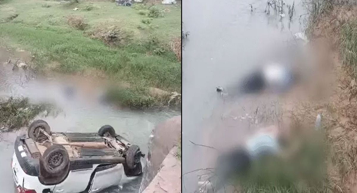 गरियाबंद में नाले में गिरी कार, BJP युवा मोर्चा नेता समेत 2 की मौत, ड्राइवर को आई झपकी; भूतेश्वरनाथ दर्शन जा रहे थे