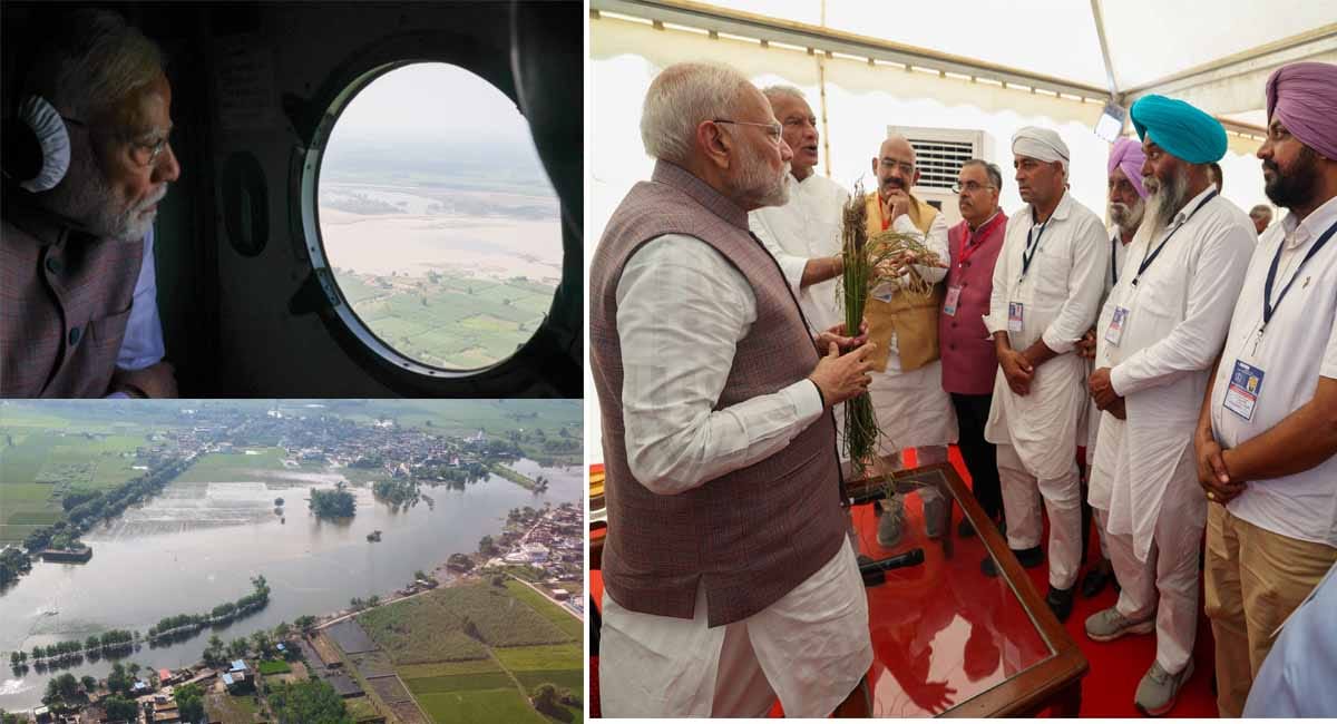 पंजाब को 1600 करोड़ और हिमाचल को 1500 करोड़ की सहायता का ऐलान, पीएम मोदी ने बाढ़ प्रभावित क्षेत्रों का किया हवाई सर्वेक्षण